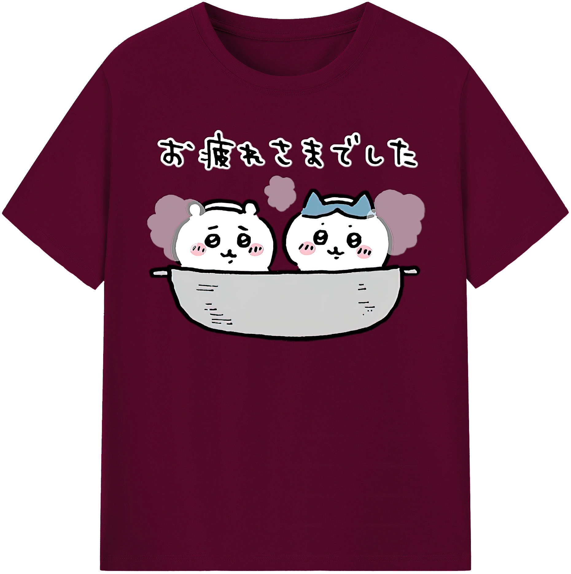 （画像用） ちいかわ ハチワレ Chii-kawa hachiware レディースカジュアルプリントTシャツ（綿100％）